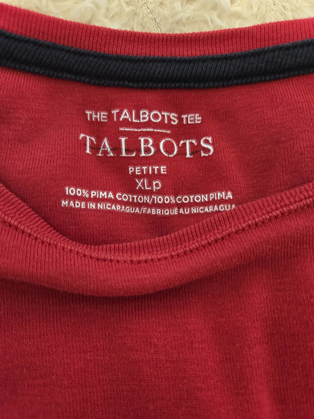 ❤️❤️❤️Talbots Red Short Sleeve Crewneck Tee - Picture 2 of 4